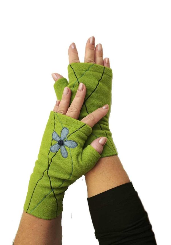 Rokavice brez prstov zelene