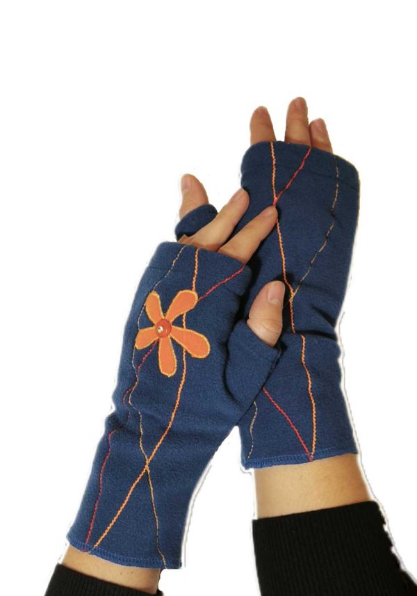 Rokavice brez prstov modre